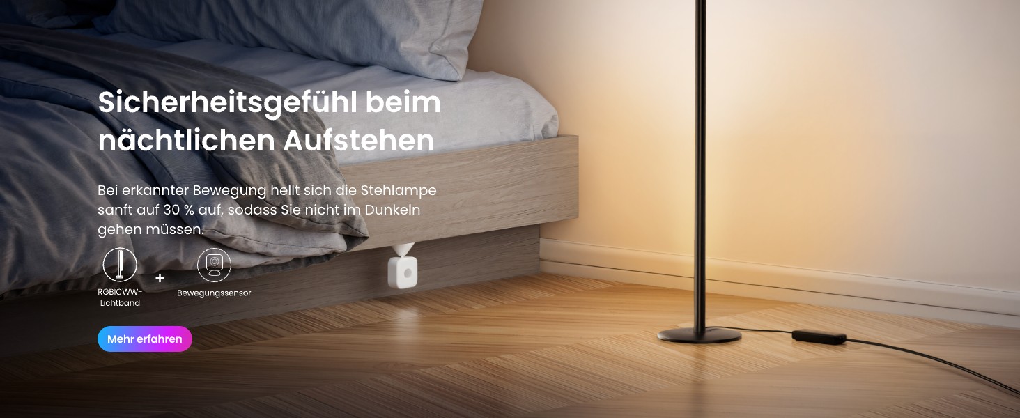 SwitchBot Matter RGBICWW Настільна лампа для вітальні та спальні, димується, з підтримкою Apple Home, Alexa, Google Home, керування через APP, музичні та сценарні режими, чорна LED лампа