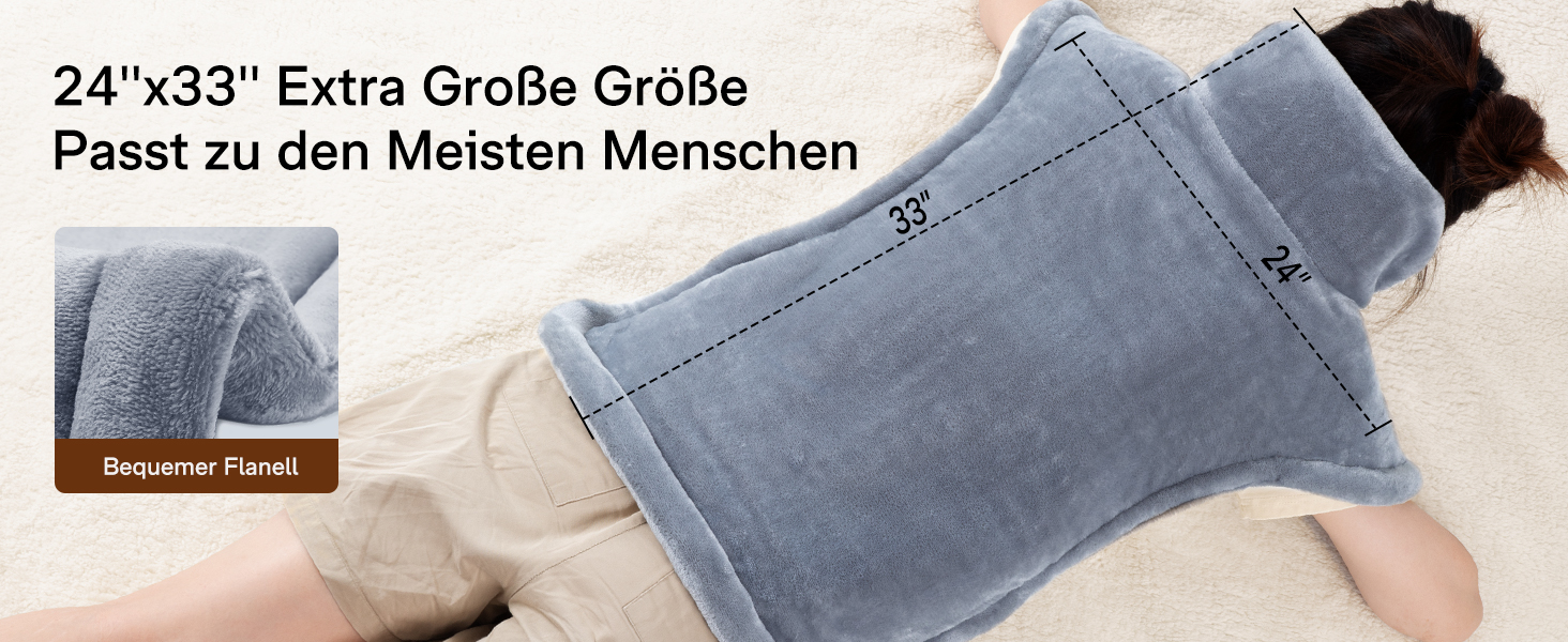 Електричний нагрівальний килимок для спини, шиї та плечей ALLJOY, 56 x 84 см, 6 режимів нагріву, таймер, автовимкнення
