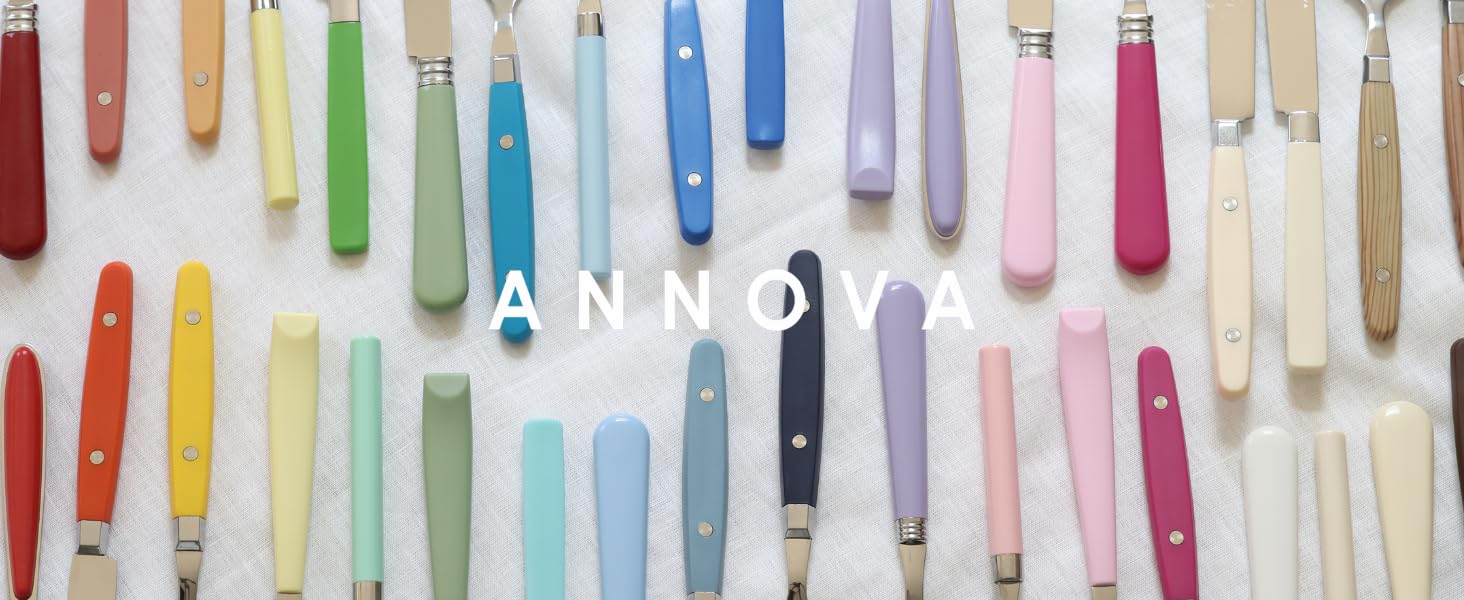 Набір столових приборів ANNOVA Retro Rivet (20 предметів) з нержавіючої сталі - ніж, виделка, ложка, салатник, десертна ложка, світло-зелений