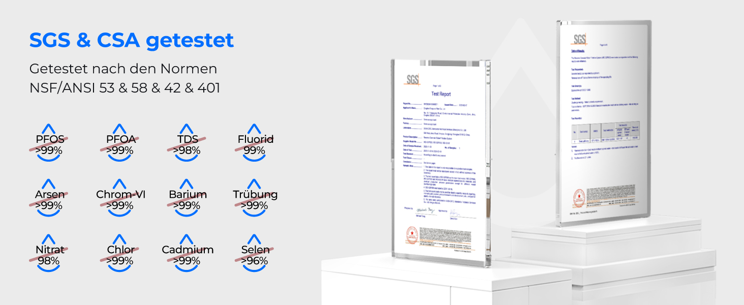 Waterdrop G2P600 Система фільтрації води зворотного осмосу, 8000 літрів, очищення 2:1, без бака, пом'якшувач води RO під мийку (G3-800G)