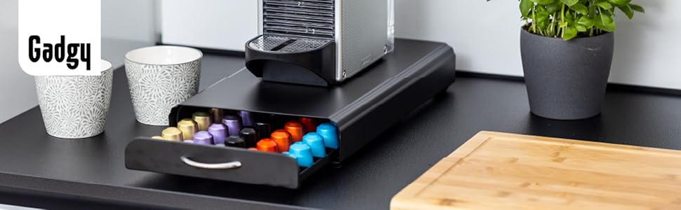 Тримач для капсул кави Gadgy | На зберігання 36 капсул | Ящик для капсул Nespresso | Тримач з нержавіючої сталі