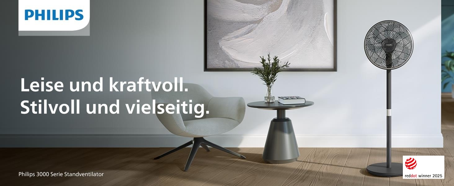 Вентилятор підлоговий Philips Series 5000 CX5535/11 з пультом, таймером, 3 швидкостями, 40 Вт, чорний