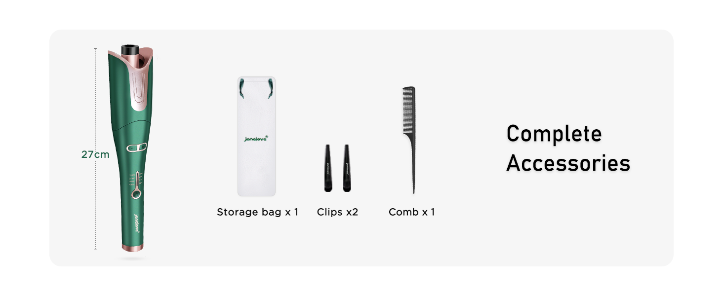 Автоматичний локон Janelove для довгих волосся, 25 мм, негативні іони, 4 температури