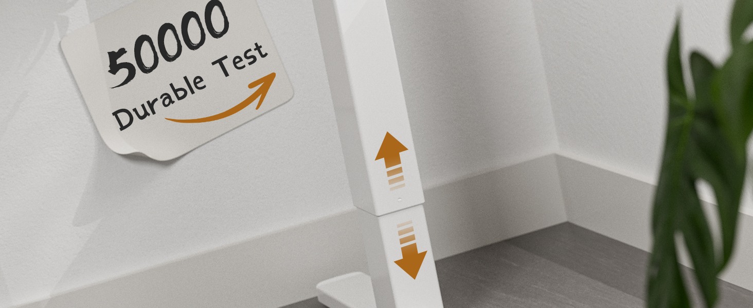 Регульований стіл 120x60 см, електричний з функцією пам'яті, стоячий/сидячий комп'ютерний стіл. Керування кабелями та гачки, регульований підйомний стіл для офісу та дому – Білий. (Світло-русявий, 100 см)