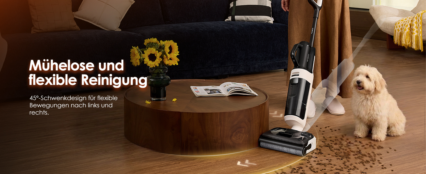 Tineco FLOOR ONE Switch S6 Stretch Breeze: 2-в-1 пилосос для сухого та вологого прибирання з функцією самоочищення та тривалістю роботи 60 хв