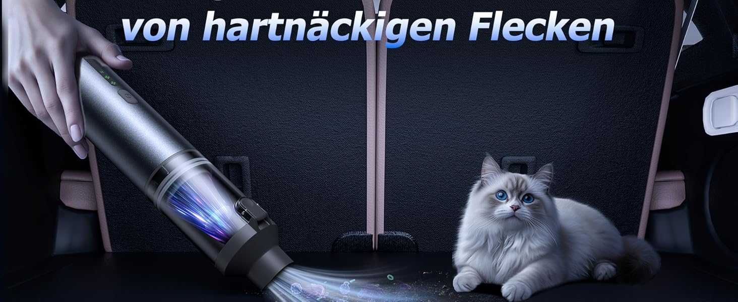 Акумуляторний ручний пилосос 4-в-1 для авто, дому та офісу, 16000Па, USB-C зарядка, бездротовий міні-пилосос для салону автомобіля, диванів, клавіатур та домашніх тварин