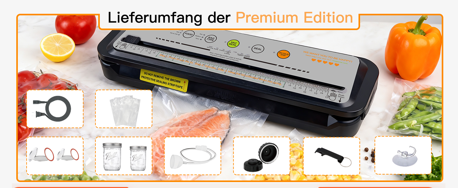 Вакууматор MegaWise — потужний компактний вакуумний пакувальник для продуктів з автоматичним режимом One-Touch, сріблястий