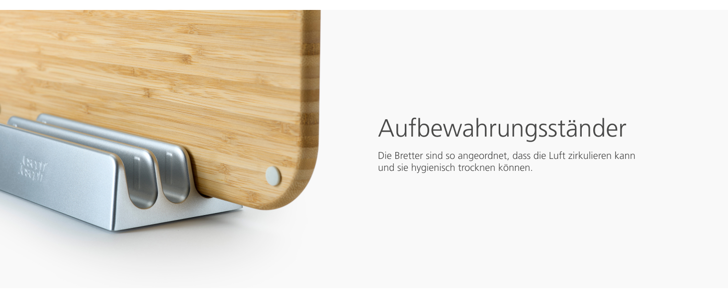 Набір дерев'яних обробних дощок Joseph Joseph Nest Boards (3 шт.), бамбук, нековзкі ніжки, металевий тримач