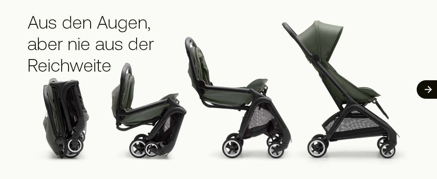 Дитяча коляска Bugaboo Butterfly: ультракомпактна, легка, зручна, для міста, з великим об'ємом багажника, колір Forest Green