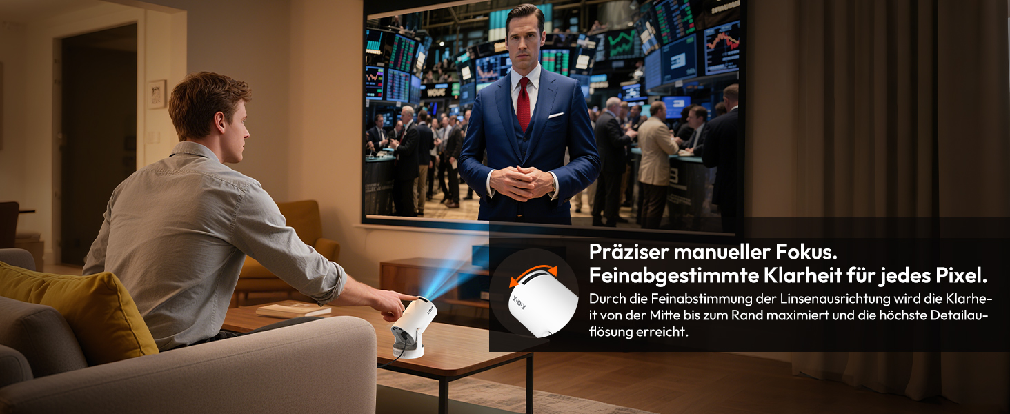 Портативний проєктор Xgody Gimbal 3: 720P HD, 4K/1080P, 12000 Люмен, Android 11.0, WiFi 6, Bluetooth, Auto Keystone, для домашнього кінотеатру