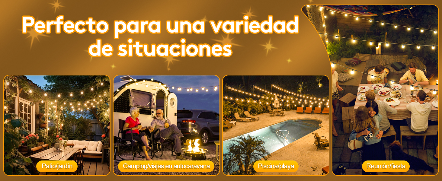 Ланцюжок гірлянда LED зовнішній для саду, балкона, павільйону, тераси. 20 метрів, IP44, з пусковим пристроєм.