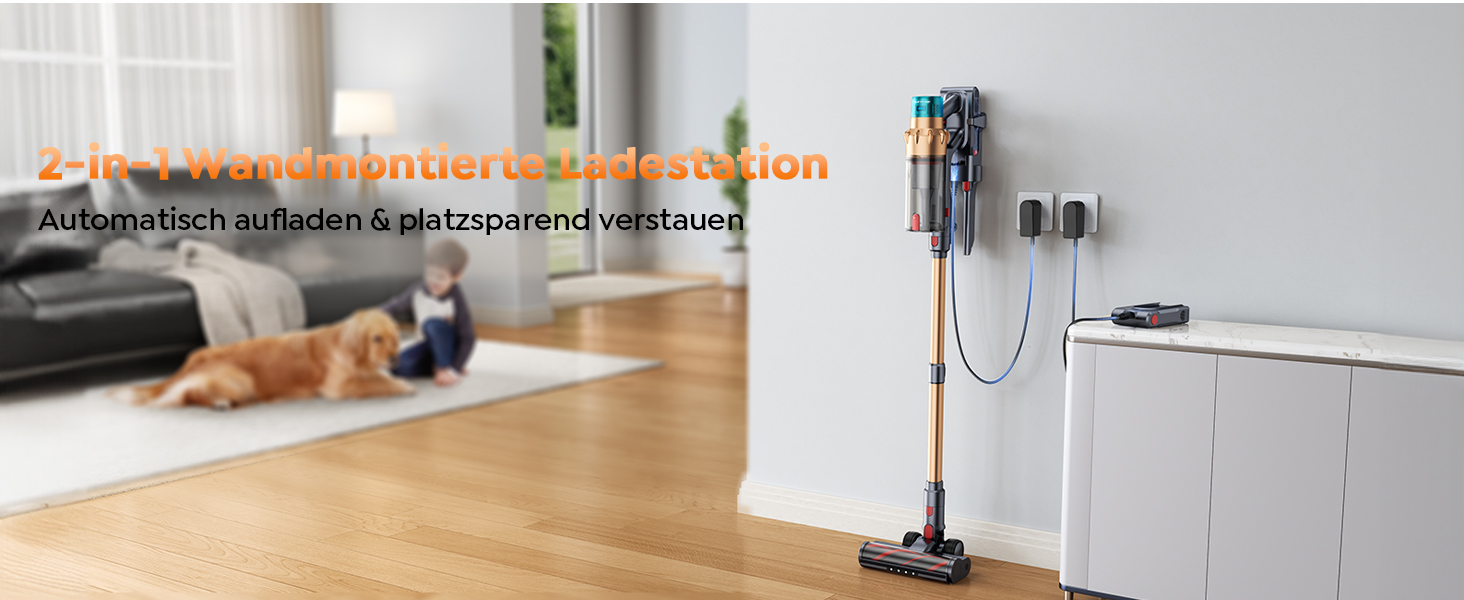 Акумуляторний пилосос SMOTURE 600W 50000Pa, бездротовий з міні-електрощіткою, для шерсті тварин, килимів, підлоги та авто - 65 хв роботи, сенсорний екран, функція ароматизації