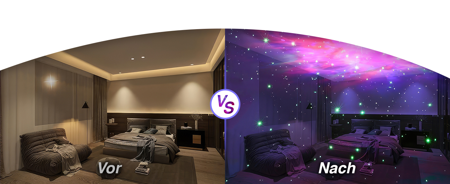 Проектор зоряного неба LED, галактичне світло з пультом та таймером, проєктор зірок для дітей та дорослих, білий, 228x120mm