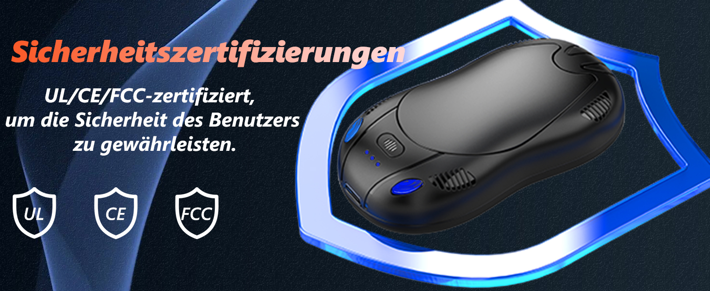 Електричні нагрівачі для рук FANDLISS з магнітом, 10000mAh, 2 шт. - нагрів з обох сторін, USB, 3 режими, для активного відпочинку, подарунок