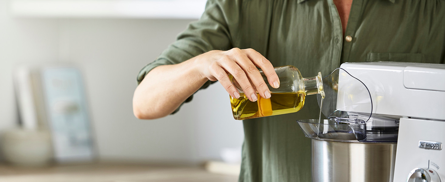 Кухонний комбайн Kenwood Chef XL KVL4100S з великою чашею 6.7 л з нержавіючої сталі, 1200 Вт, набір для випічки, срібний