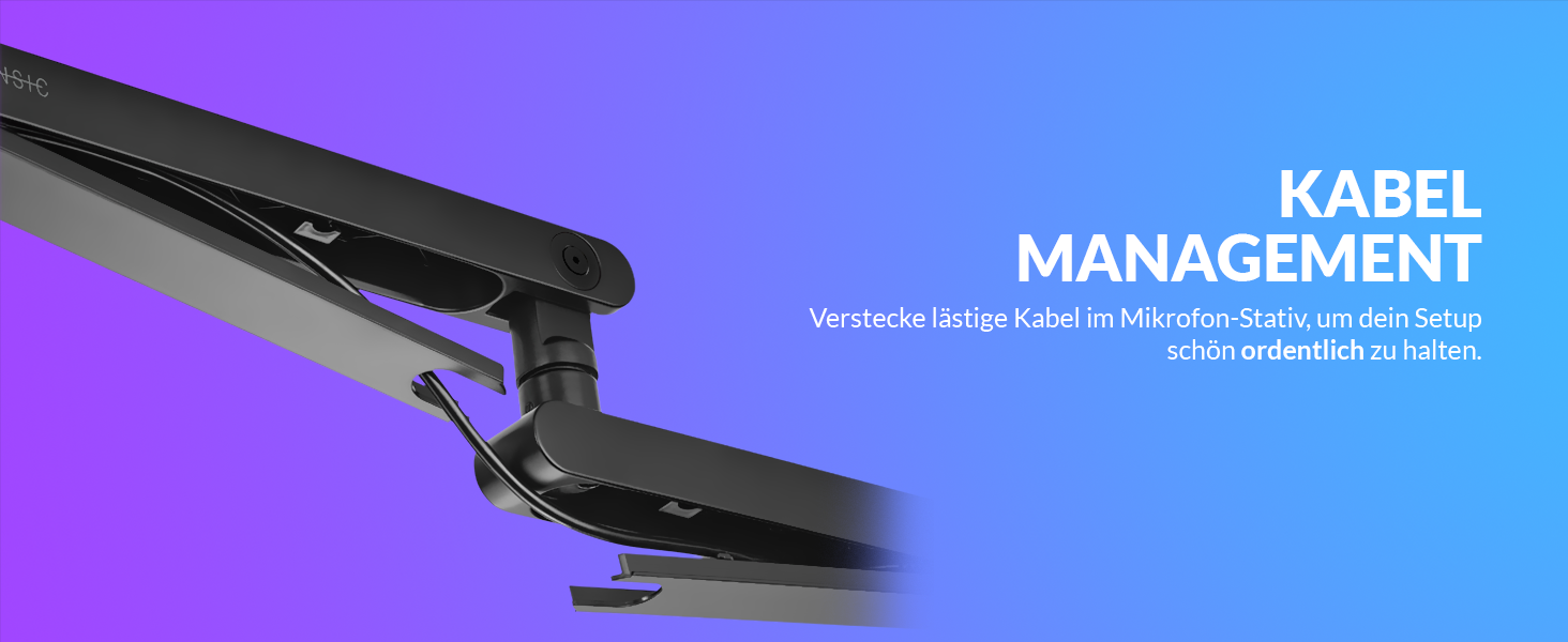 Настільний мікрофонний стійка-пантограф SENSIC SA-30 LP Low Profile з обертовим плечем 360°, кабелем-менеджментом та універсальним тримачем для стрімінгу та запису