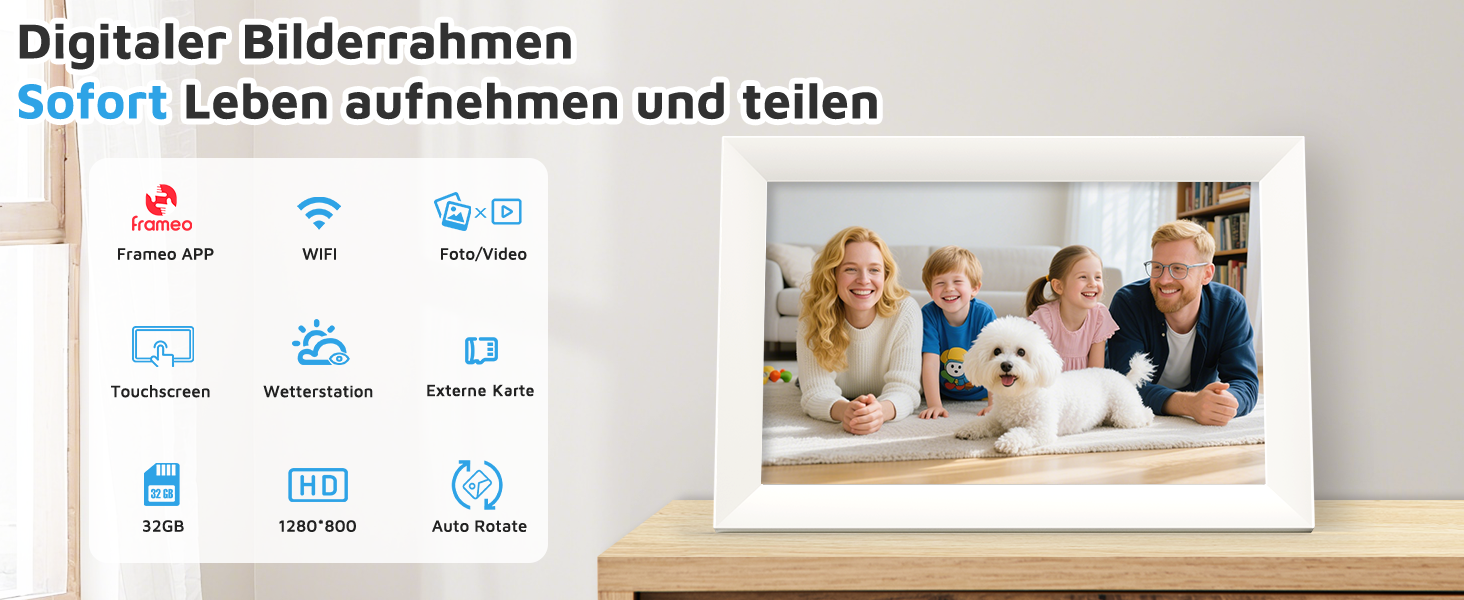 Цифровий фоторамка Hesmor 15.6