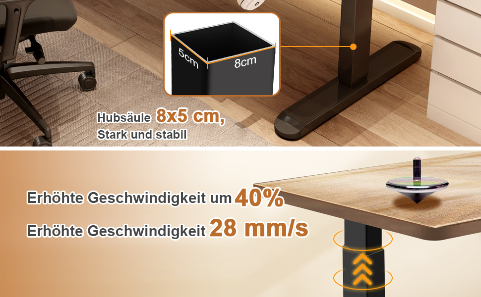 Регульований за висотою стіл (підйомний) електричний з 2 моторами, чорний. Панель керування з 3 пам'яттю, максимальне навантаження 200 кг. Тільки каркас.