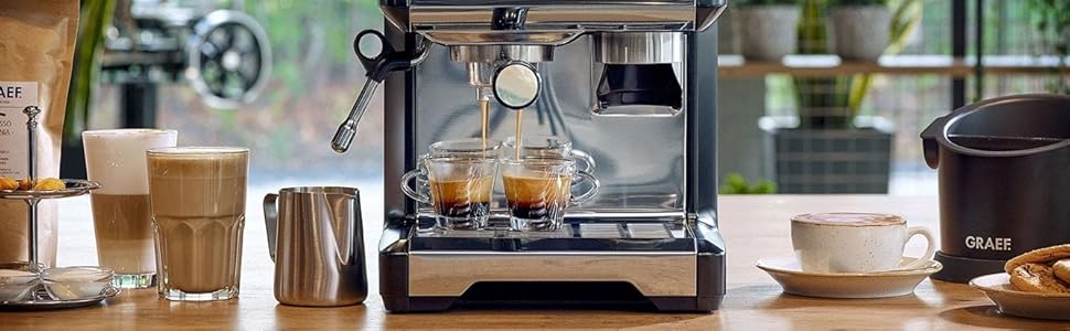 Еспресо-машина GRAEF Milegra ESM802 з вбудованим млином, чорна