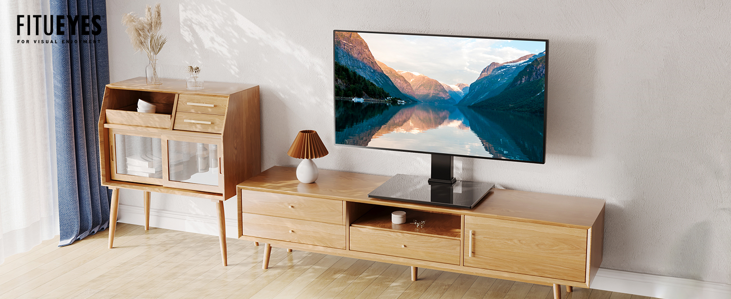 Підставка для телевізора FITUEYES, поворотна, для 19-42'' LCD/LED/OLED/Plasma, плоских і вигнутих, до 45 кг, регулювання висоти, VESA 200x200