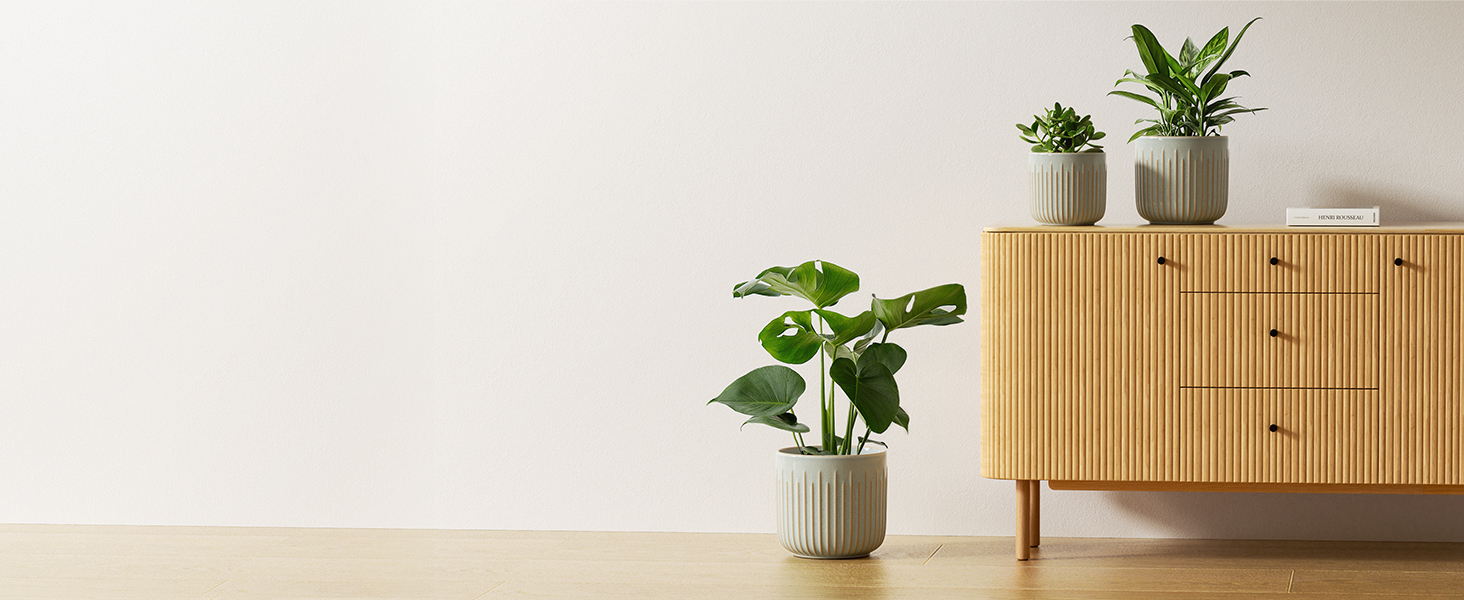 Набір горщиків для квітів LE TAUCI, 3 шт., кераміка, 21+17+14 см