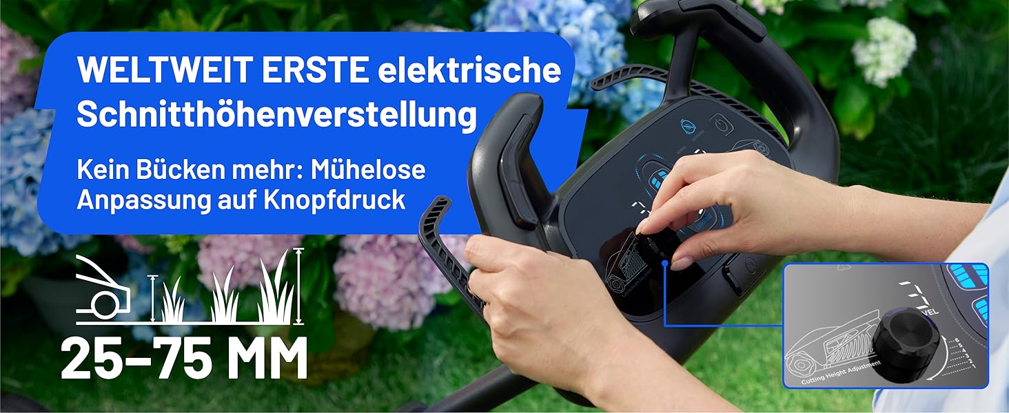 Акумуляторний акумуляторний газонокосарка Litheli Easysurge 43 см, 40V, самохідна, безщітковий двигун, до 500 м², 50 л, 25-75 мм, 2 x 4.0 Ah