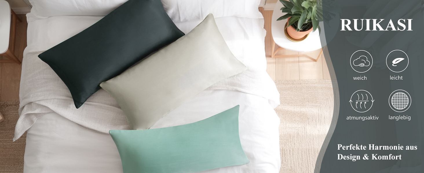 Комплект постільної білизни RUIKASI з бавовни 4 частини - сірий, двоколірний, з замком, 2 шт. (40x80, антрацит, світло-сірий)