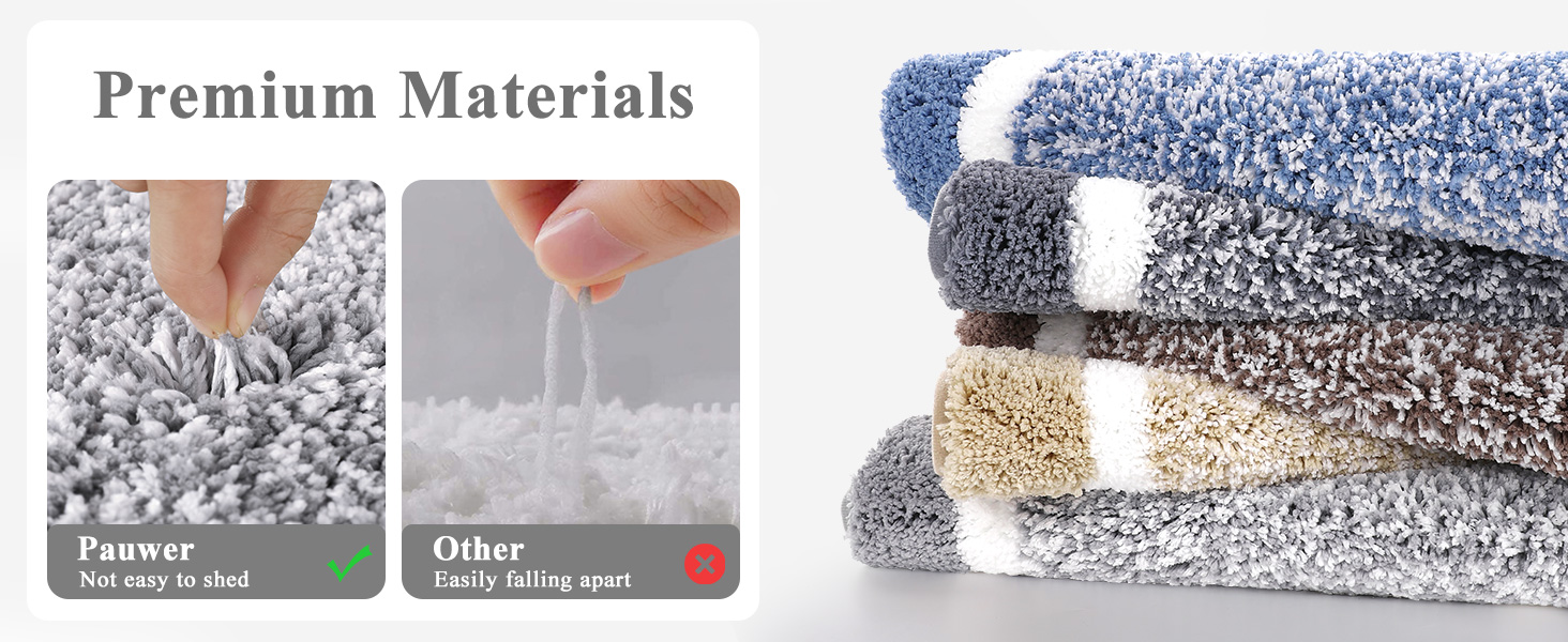 М'який килимок для ванної кімнати Pauwer, комплект з 3 частин: килимок 50x80 см, килимок для туалету 50x60 см, рушник для ванної кімнати, мікрофібра, швидковисихаючий, антиковзаючий, для прання, сірий