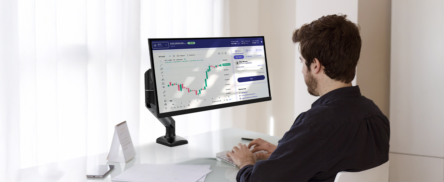 Кріплення для монітора NearHub для 2 моніторів, 13-32 дюйми, до 10 кг, сірий