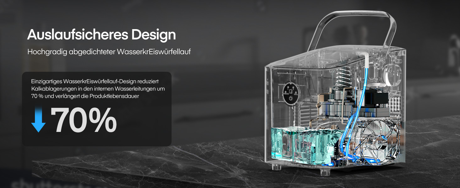 Льодогенератор Fohere 14 кг/24 год, швидке виробництво льоду (5 хв), 2 розміри кулеподібного льоду, самоочищення, з ручкою, лопаткою та кошиком для вечірок, офісу, кемпінгу - Чорний