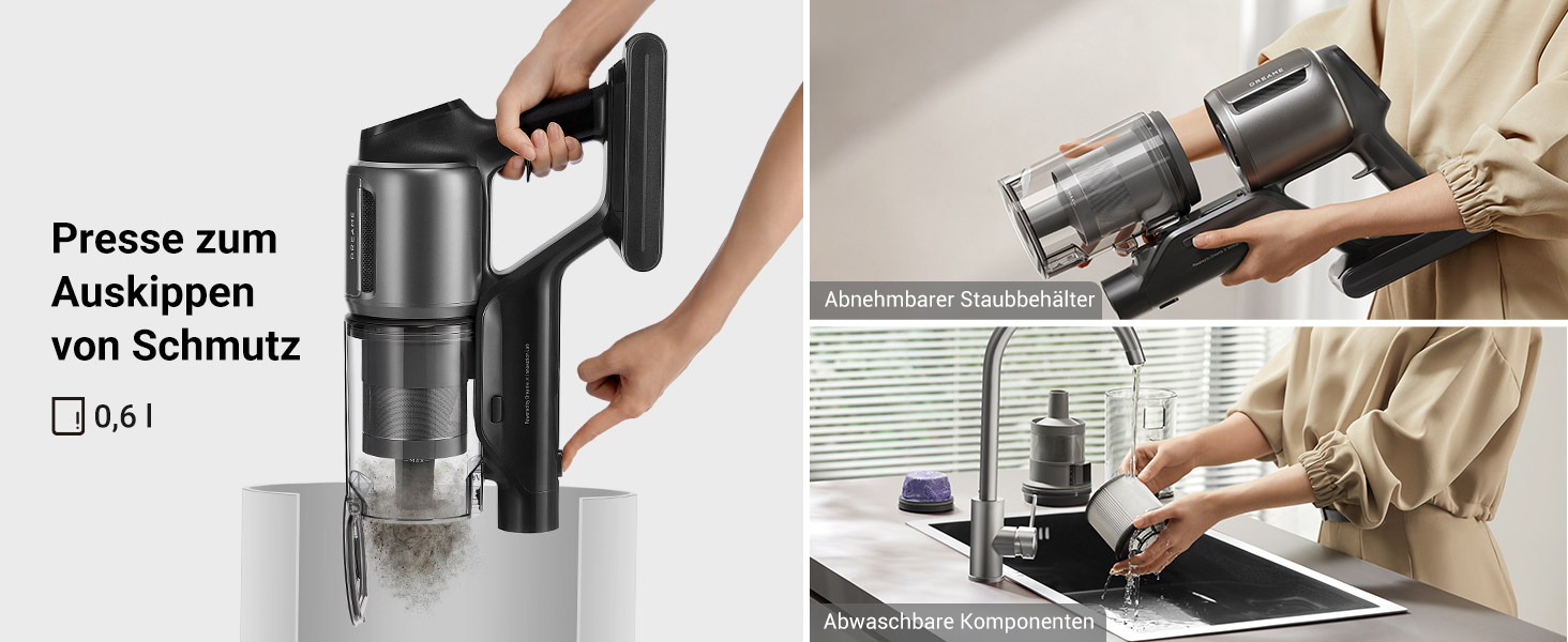 Dreame Z30 - Бездротовий пилосос з потужністю 190AW, LED-дисплеєм та турбо-щіткою для видалення шерсті тварин, 90 хвилин роботи, ідеальний для прибирання дому