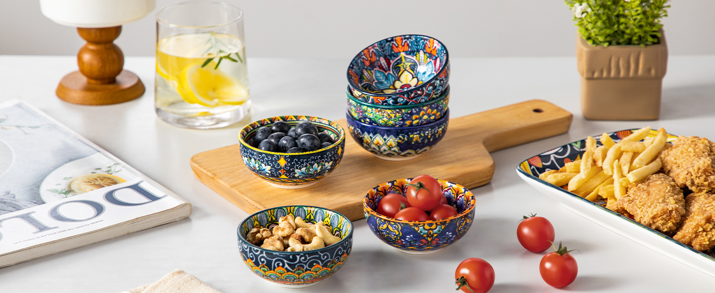 Набір кавових чашок Vancasso 6 шт. SIMI, 360 мл, порцеляна, чайний сервіз на 6 осіб (6 салатників)