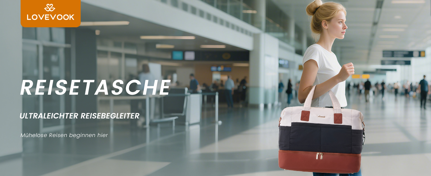 Сумка-мішок LOVEVOOK для подорожей, 52x38x25 см, 50 л (для вихідних, клініки, пологового будинку, авіаперельотів, спорту)