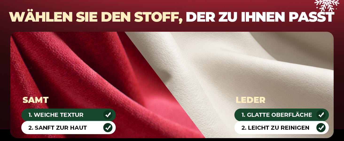 Ігровий крісло GTPLAYER з різдвяним мотивом, з підніжкою, широке сидіння, з подушкою для спини та синхронізованими підлокітниками для великих людей, велюр, червоний, на Різдво