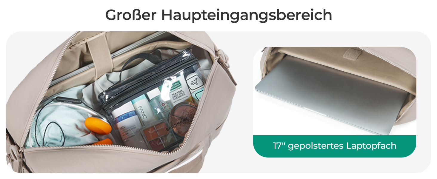 Спортивна сумка-даффл BAGMART Puffer на 24 л для жінок, містка сумка для подорожей та вікендів (темно-сіра, L)