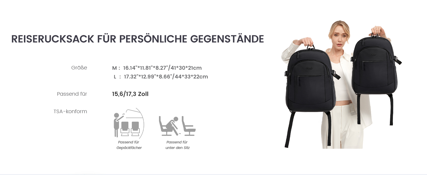 LOVEVOOK Рюкзак для ноутбука 17,3 дюйма, водонепроникний, для жінок та чоловіків, чорний