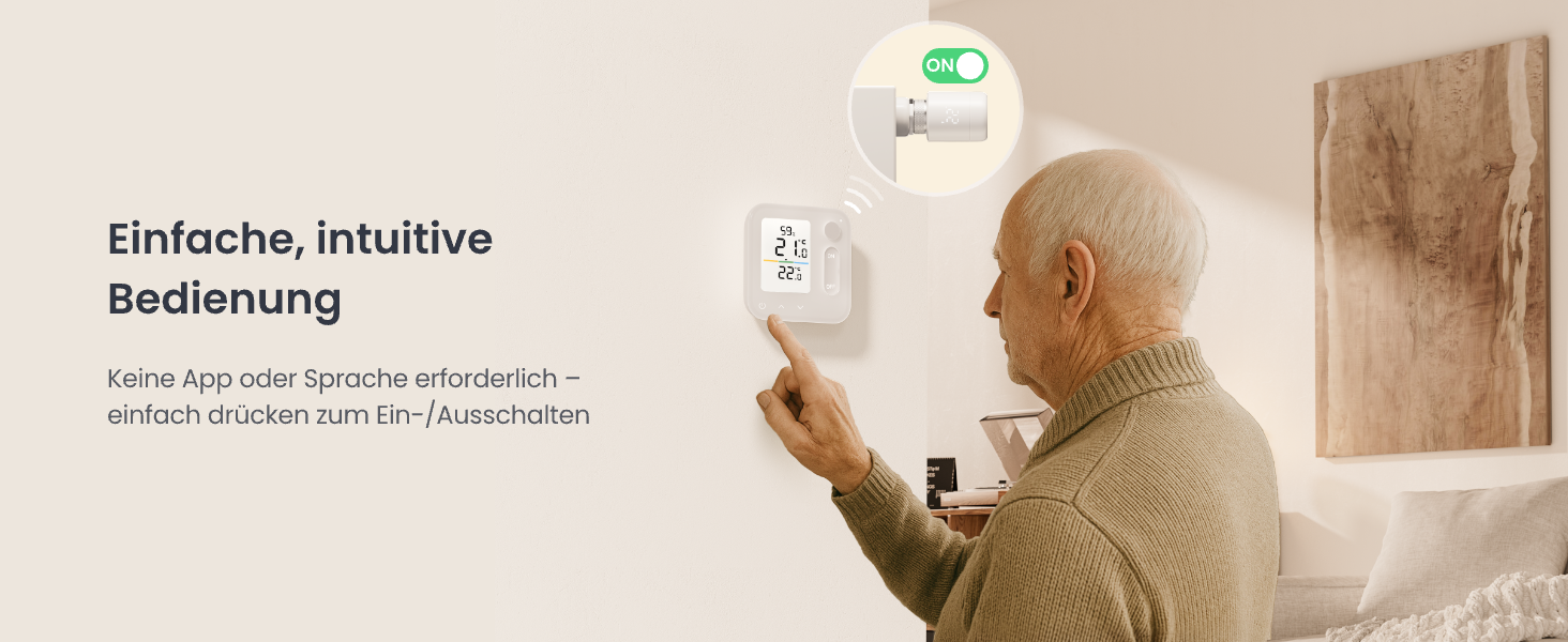 SwitchBot Розумний термостат на радіатор Bluetooth з керуванням через додаток, таймером, енергозбереженням, сумісний з Alexa, Apple Home та Home Assistant (потрібен Hub) - Комплект