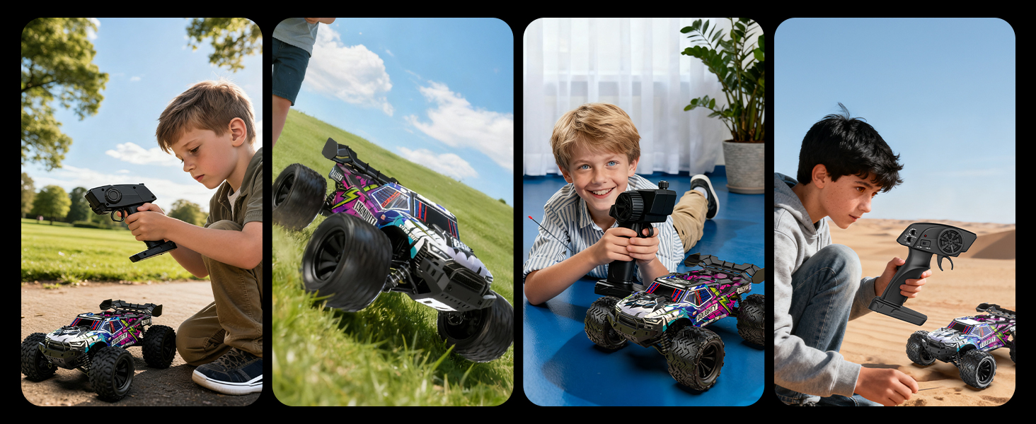 Радіокерований позашляховик DEERC 9205E 1:10 48 км/год 4WD з двома акумуляторами - іграшка для дітей та дорослих