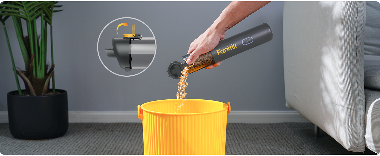 Акумуляторний автомобільний пилотяг Fanttik Slim V8 APEX, портативний ручний міні-пилотяг 4-в-1 RobustClean™, потужність 19000 Па/45 AW, 2 режими всмоктування, для авто, офісу та клавіатур (Сірий)