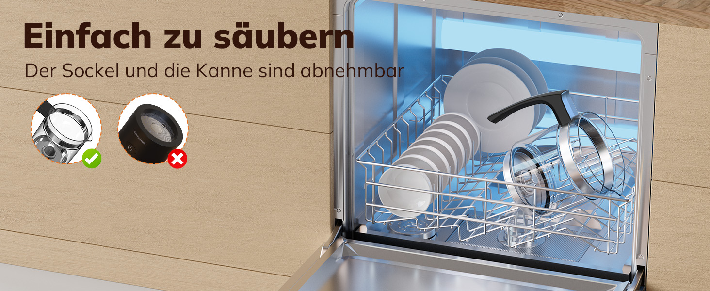 Електричний піноутворювач для молока Morpilot, 130-500 мл, 600 Вт, 4-в-1, для гарячого та холодного молока, миється в посудомийній машині, скляний, дизайн Latte, чорний