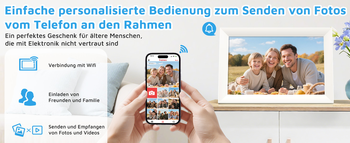 Цифровий фоторамка Hesmor 15.6