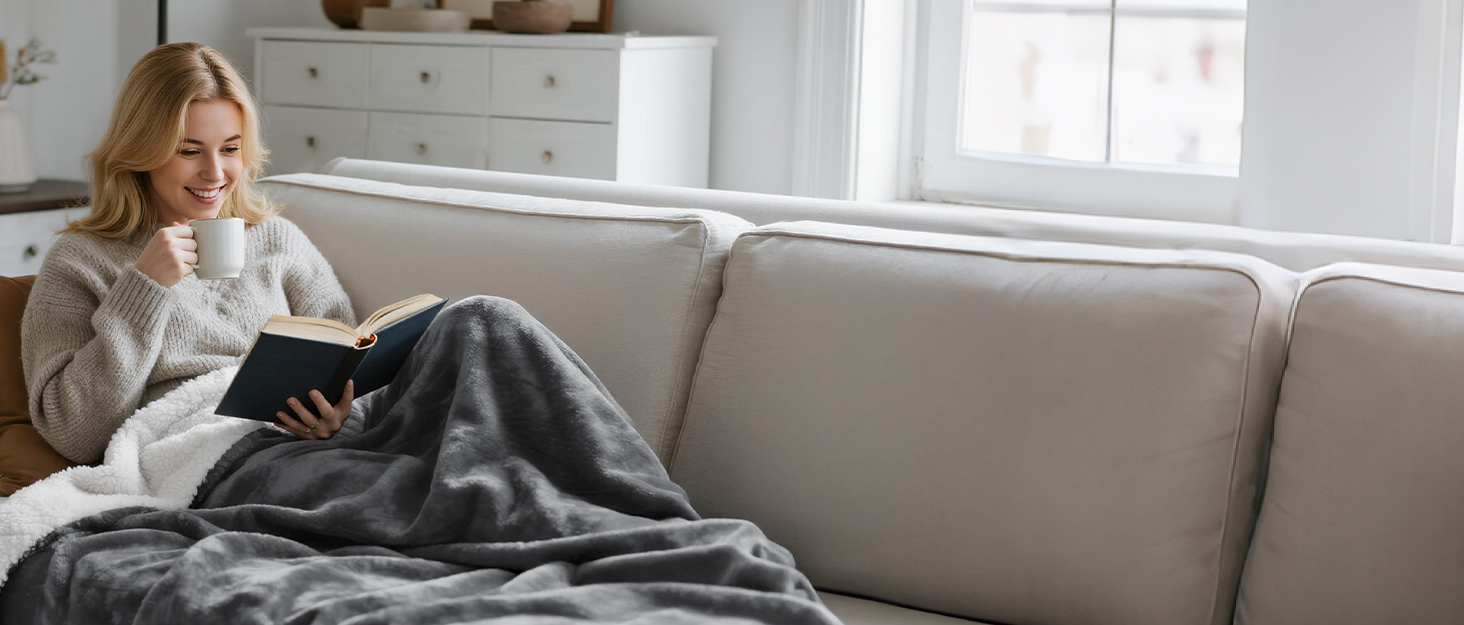 Електрична ковдра Dnenellr XXL 200x180 см з автоматичним вимкненням, 6 режимів нагріву, захист від перегріву, пральна, для ліжка та дивану