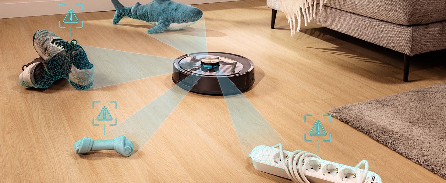 Робот-пилосос та робот-мийник Cecotec Conga Y100 X-Treme з AI та керуванням через додаток. Потужність всмоктування 20000Pa, штучний інтелект, силіконова щітка проти заплутування, обертові мікрофібри, автономність до 220 м²