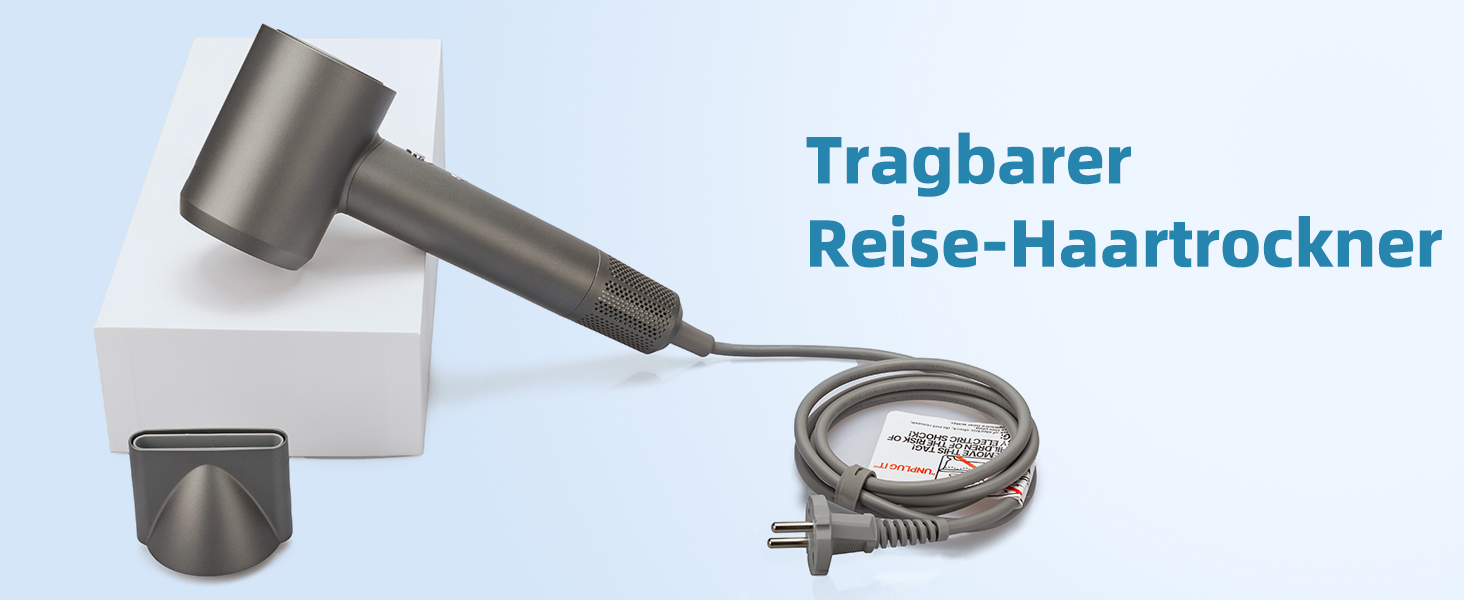 Професійний високошвидкісний фен для волосся 130 000 об/хв з іонізацією (500 млн негативних іонів), 4 температурних режимах та 2 швидкостях, для дому та подорожей