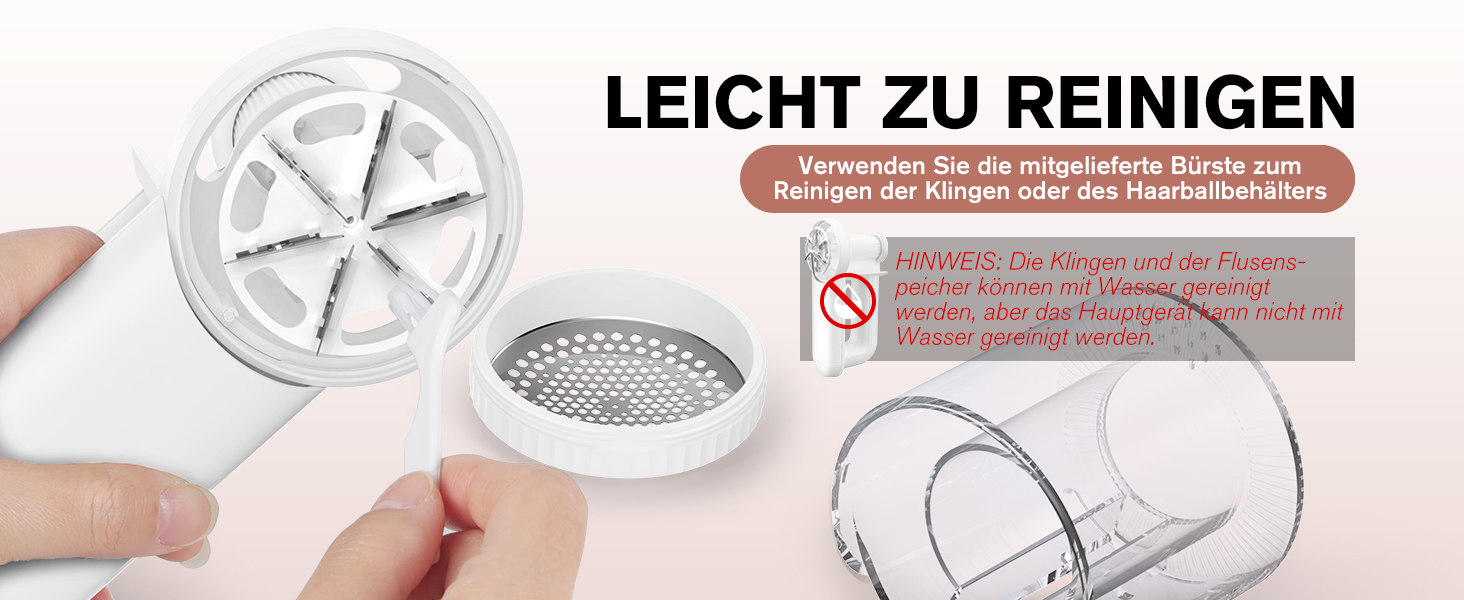 Електричний видальник ворсу Homtronics з USB-зарядкою, LED-дисплеєм та 6-кліновою головкою для одягу, диванів та килимів (білий)