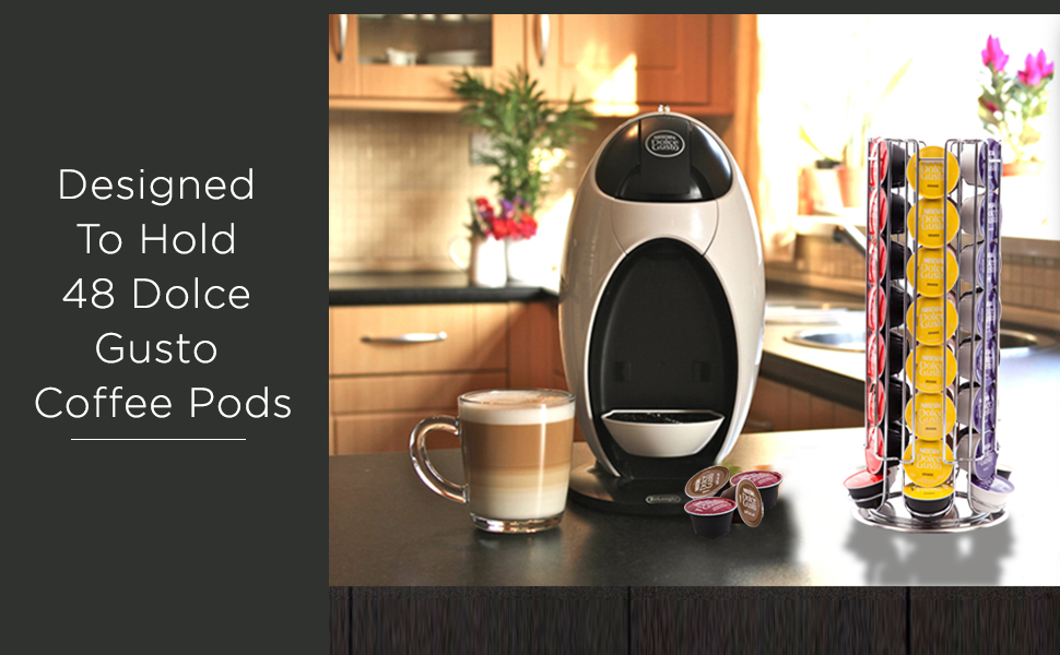 Тримач для кавових капсул Peak Coffee D48 Dolce Gusto обертовий 41х18,5 см сріблястий