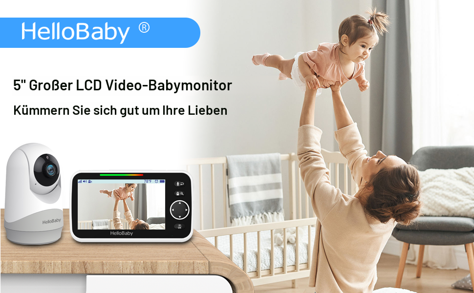 Відеоняня HelloBaby HB6250 з камерою та аудіо, 5