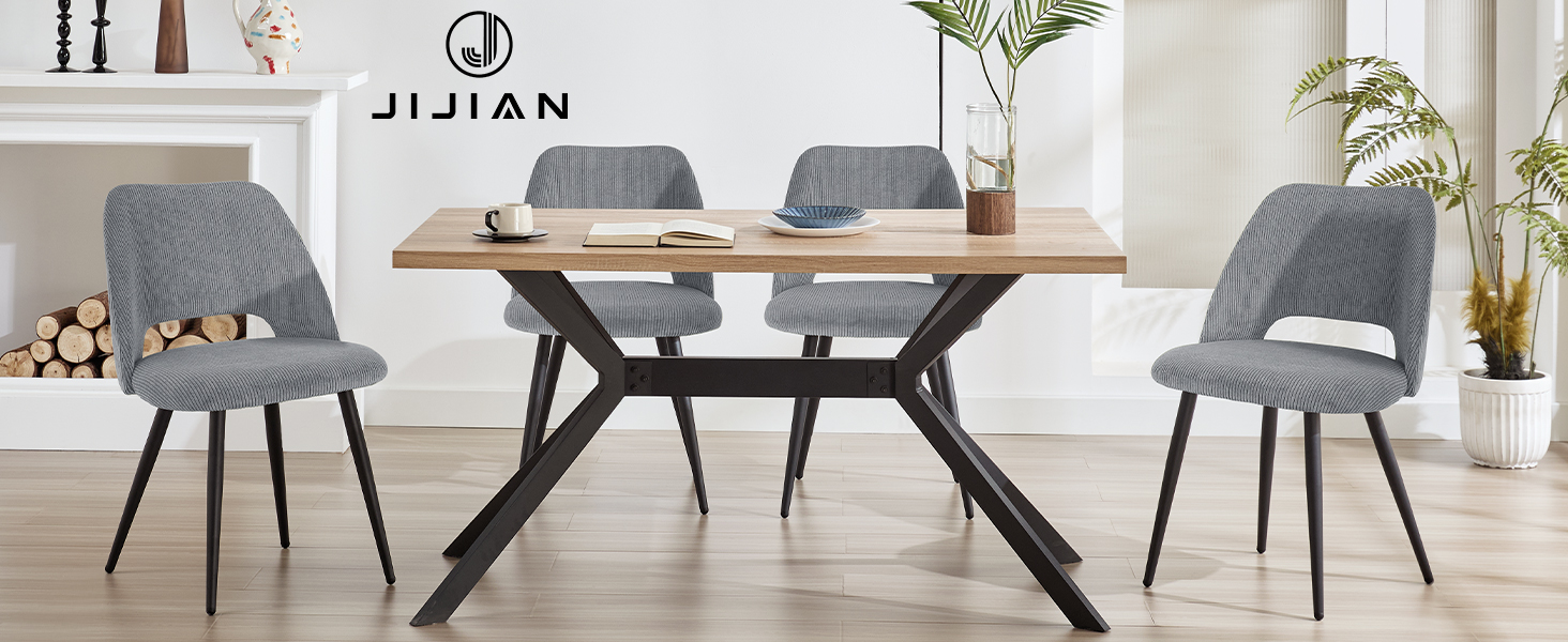 Набір з 4-х обідніх стільців з витонченою спинкою, сірого кольору, з м'яким сидінням, для кухні, вітальні, спальні. Набір з 4 шт.