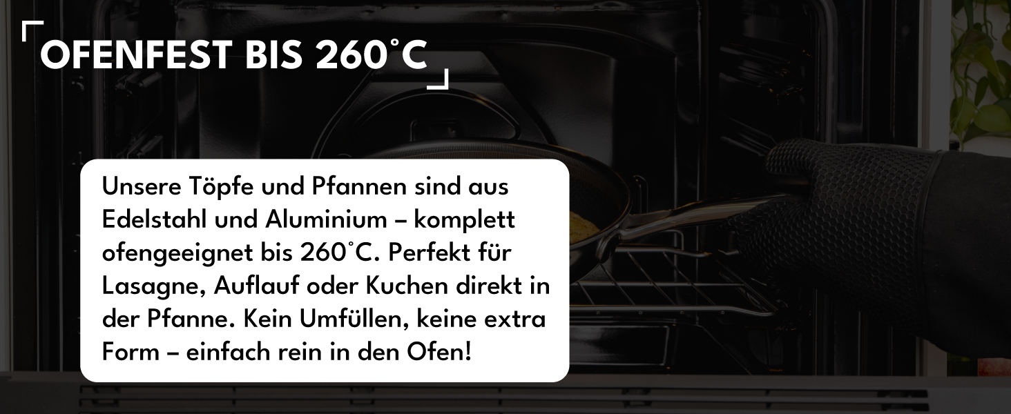 Сотейник Onyx Cookware 26 см, 3.7 л — глибока сковорода для всіх типів плит (включаючи індукцію), антипригарне покриття, сталь/алюміній, до 260°C, без PFAS