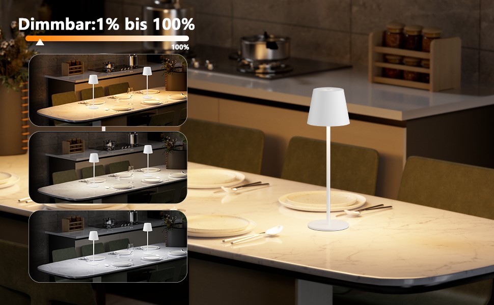 LED-лампа K-Bright 2 шт. з регулюванням яскравості, акумуляторна, бездротова, перезаряджувана, 3000K/4000K/6000K, три колірні температури, USB-C, IP54, вологостійка, білий колір